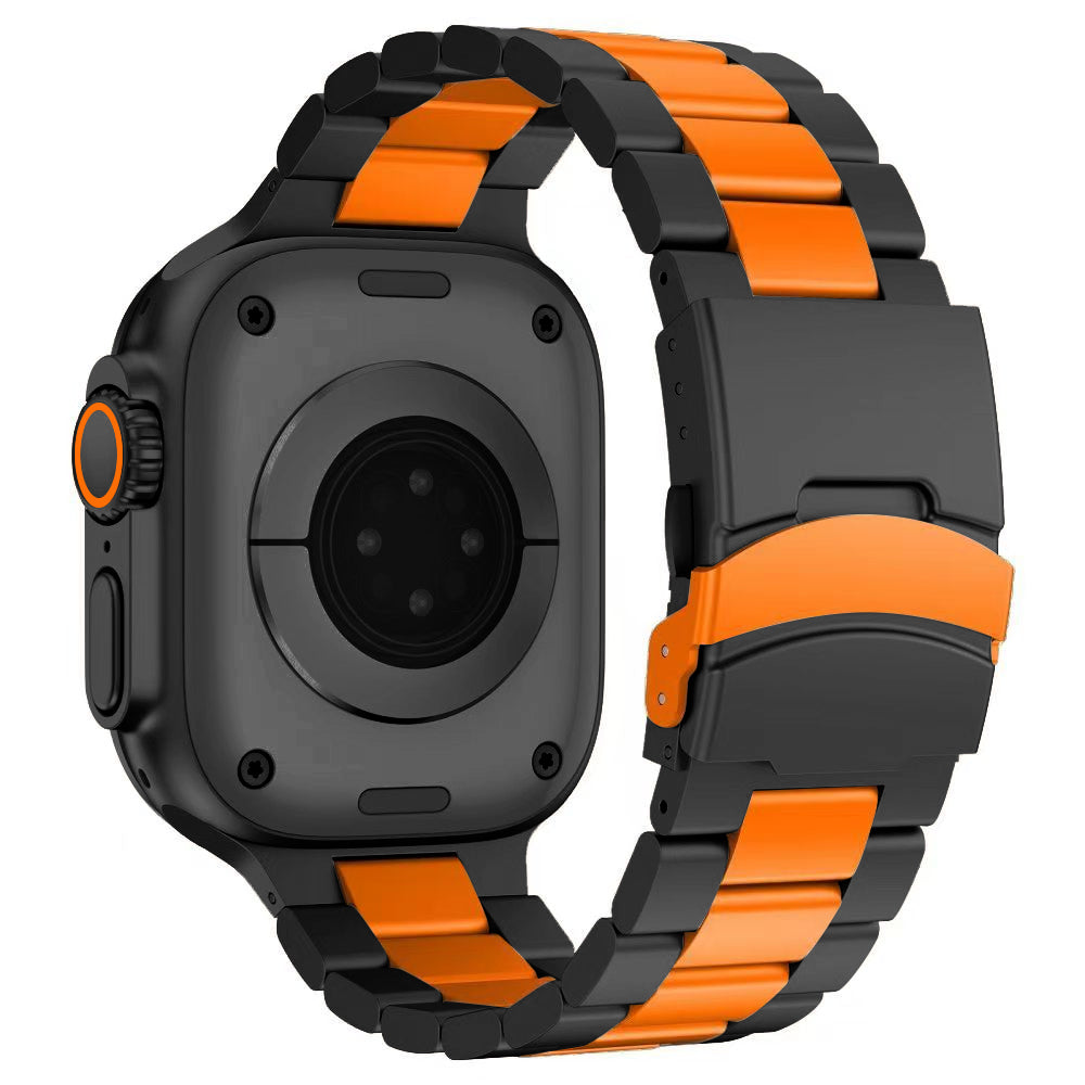 Apple Watch Titanium Band With Folding Safety Buckle, Kestrel Style