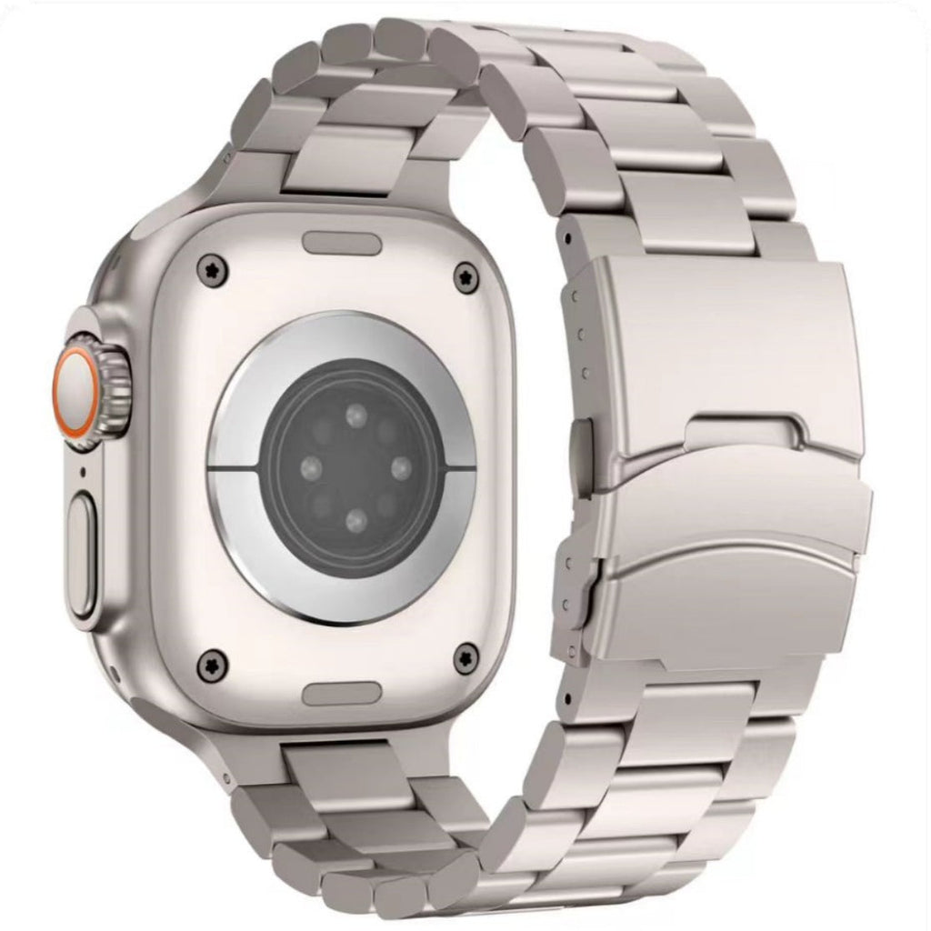 Apple Watch Titanium Band With Folding Safety Buckle, Kestrel Style