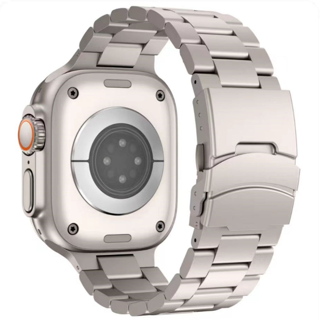Apple Watch Titanium Band With Folding Safety Buckle, Kestrel Style