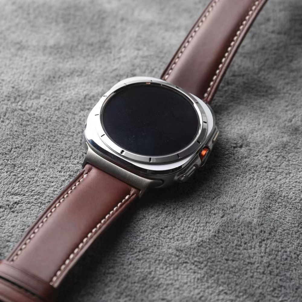 Klasický řemínek z nappa kůže pro hodinky Samsung Watch Ultra