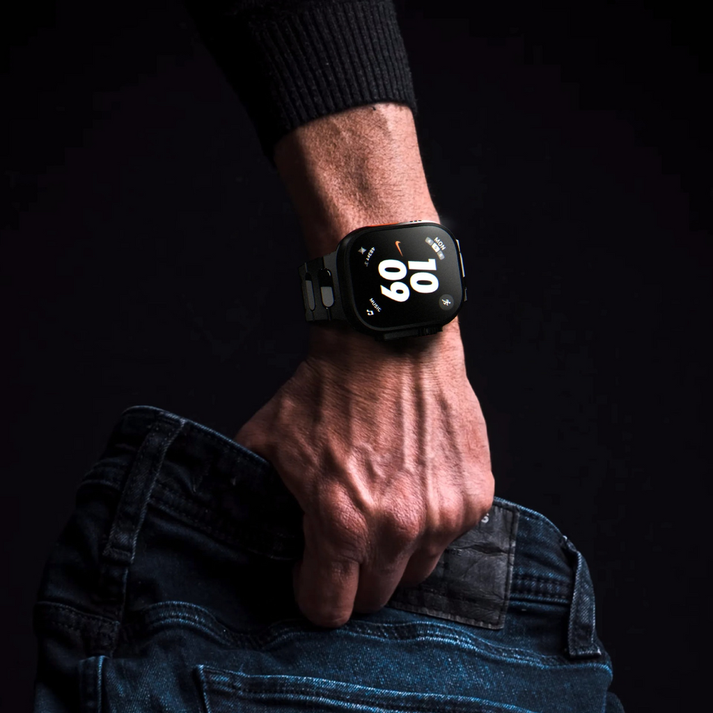 Titanový náramek pro Apple Watch Ultra 1/2, zapínání Aureon Butterfly