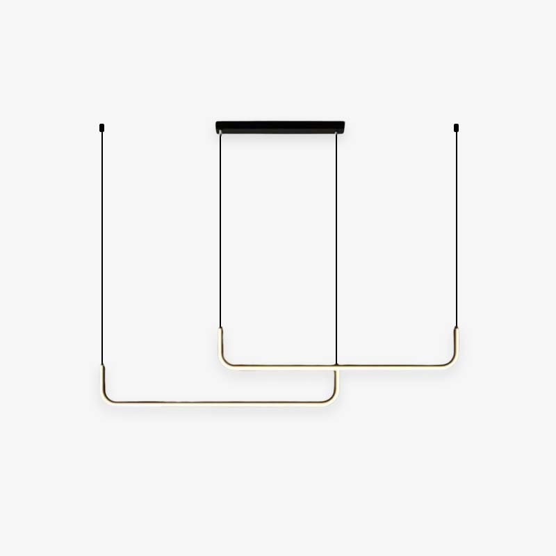 EdgeGlow pendellampe i metall og silikon, to LED-hoder, 90–150 cm