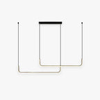EdgeGlow pendellampe i metall og silikon, to LED-hoder, 90–150 cm