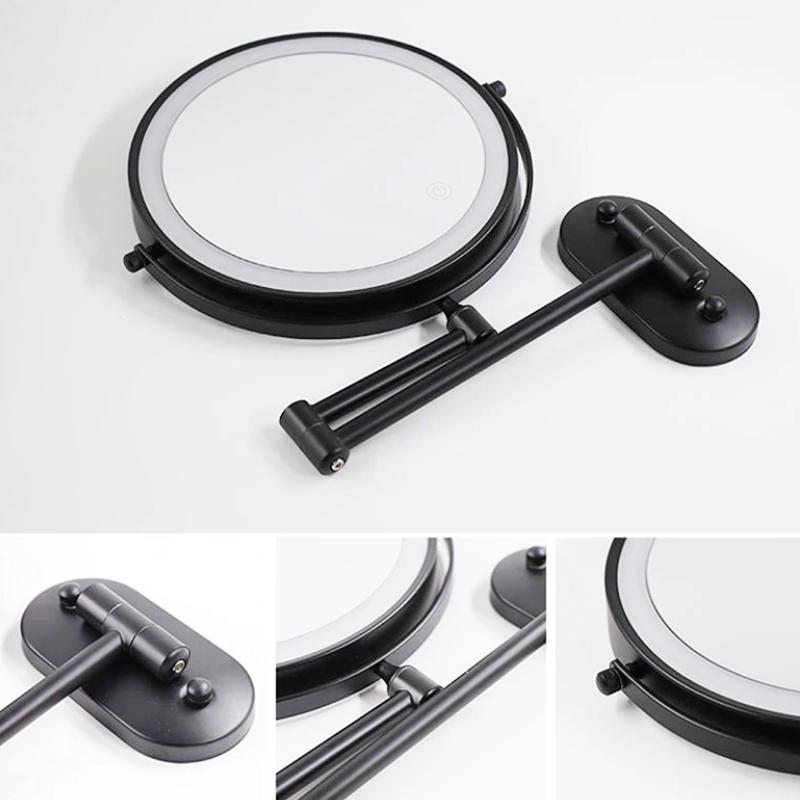 NovaBeam LED Schminkspiegel, vergrößernde Wandmontage für Make-up & Bad