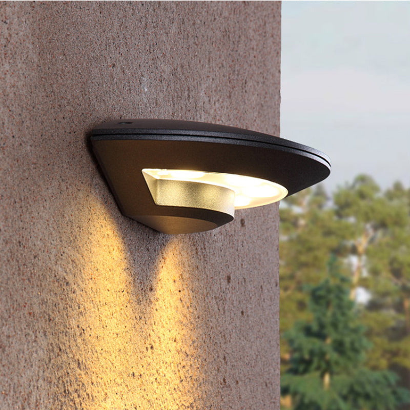 Ray Wall Lamp Flying Saucer, Metal LED, Black, Outdoor | Fioriscas