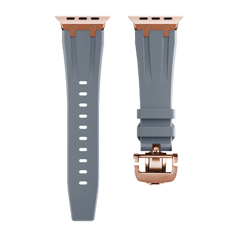 Novara Silikon-Armband für die Apple Watch mit Titan-Adapter und Schmetterlingsverschluss