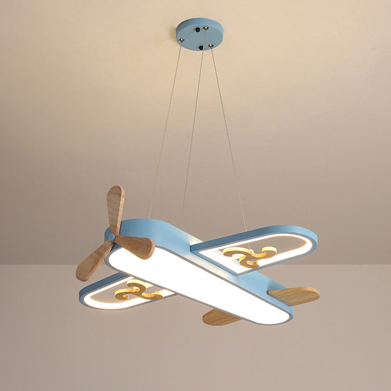 LED-Deckenleuchte in Flugzeugform für Kinderzimmer, dimmbare Pendelleuchte LumaPlane mit Fernbedienung