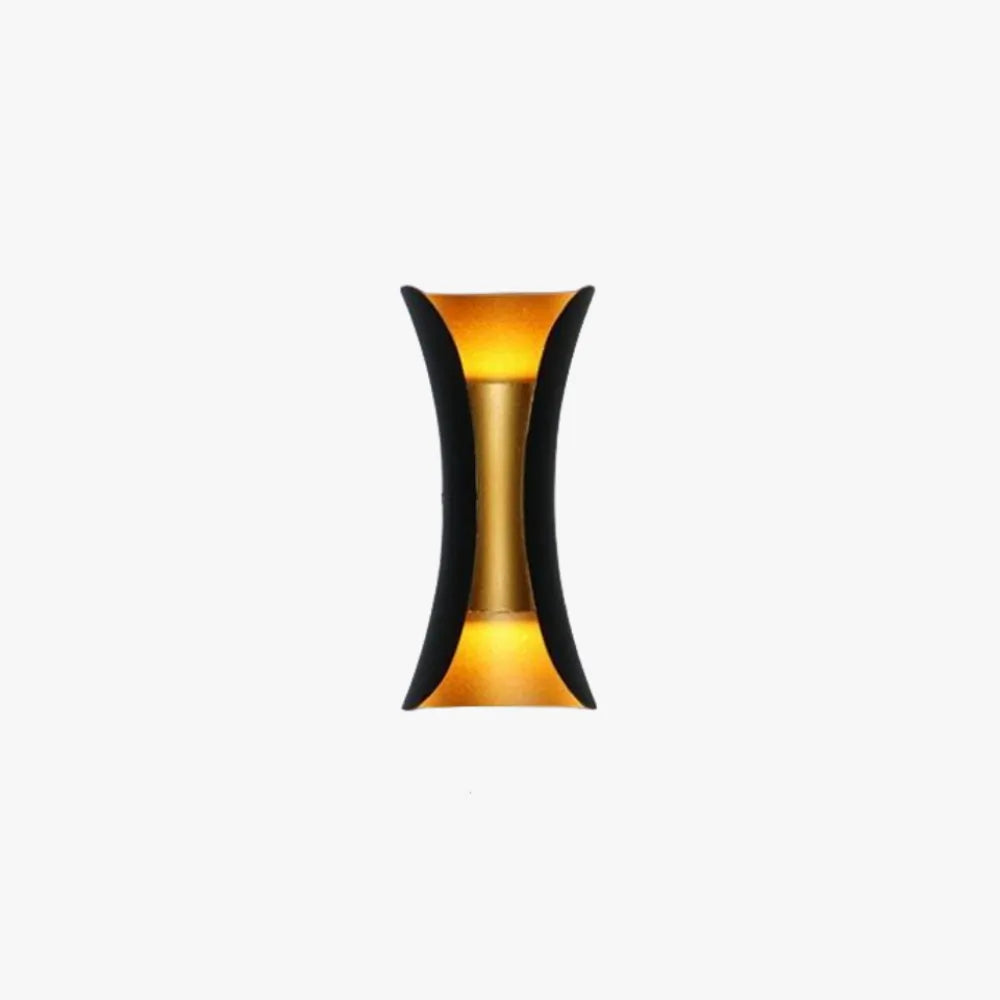 Lampada da parete curva per esterni, applique LED Arcora, cablata IP65