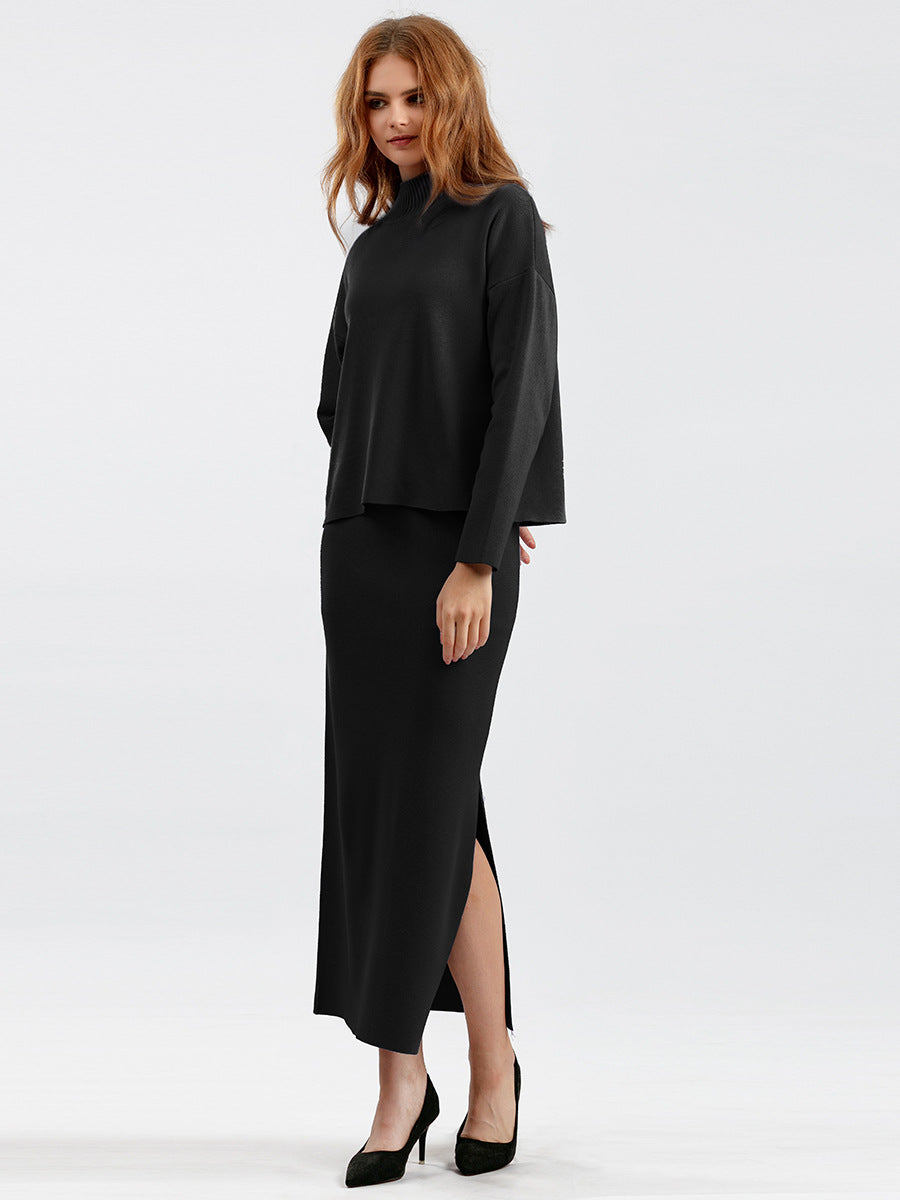 L'Ensemble Maille Côtelée | Pull Confort & Jupe Longue