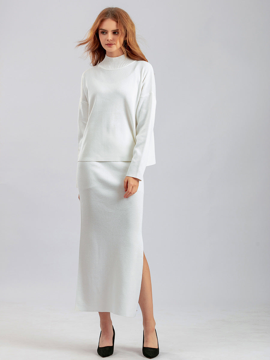 L'Ensemble Maille Côtelée | Pull Confort & Jupe Longue