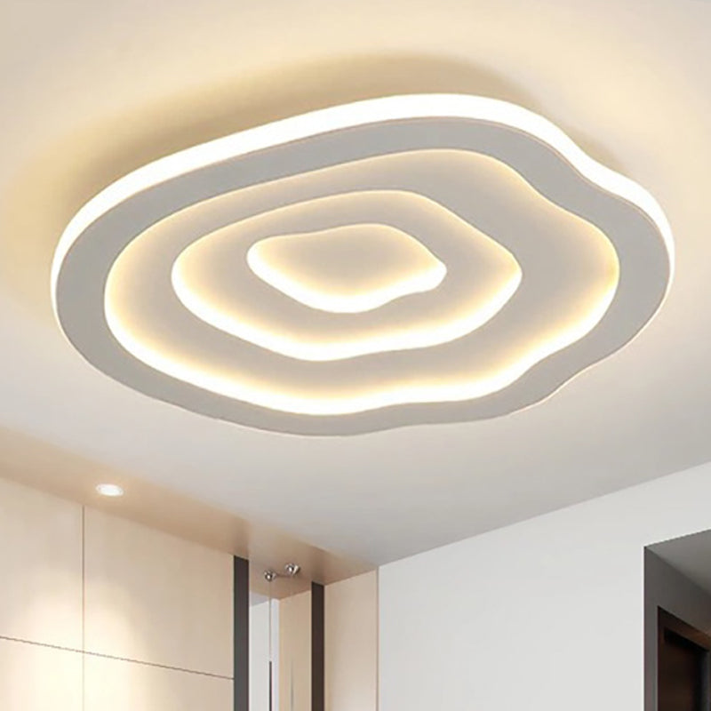 Bølget akrylloftpandelampe, AureliaWave varm hvid LED-lampe