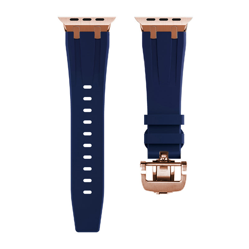 Novara Silikon-Armband für die Apple Watch mit Titan-Adapter und Schmetterlingsverschluss