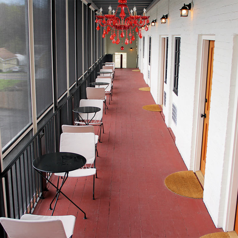 Krystal lysekrone til moderne stuer, Aurelia Crimson Red
