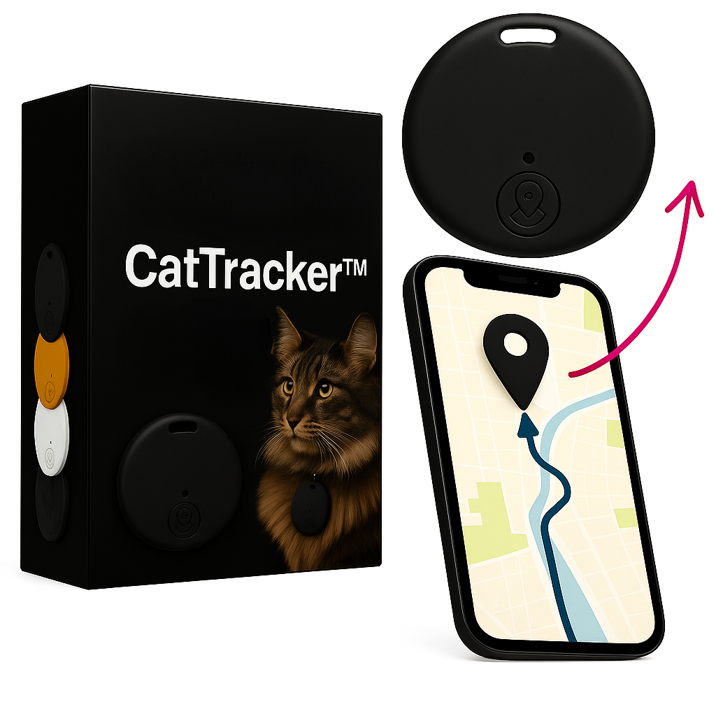 PawTrail Waterproof Cat GPS Tracker, Real-Time Location Tracking