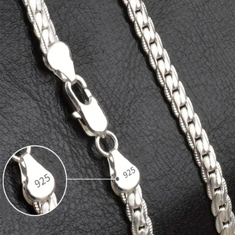 Aurelia Grace Sterling Silver Chain Necklace for Weddings