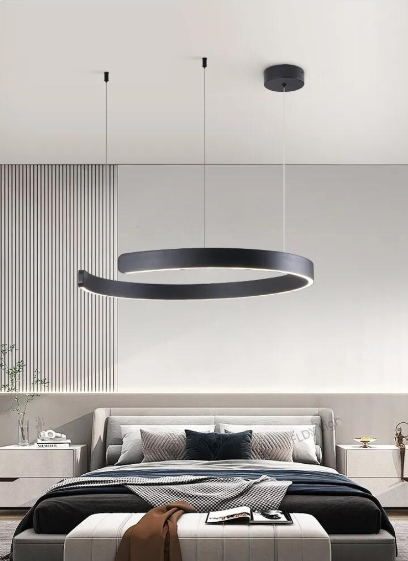 AerisGlow Rund LED Taklampa, Dimbart Multi-Ring Design