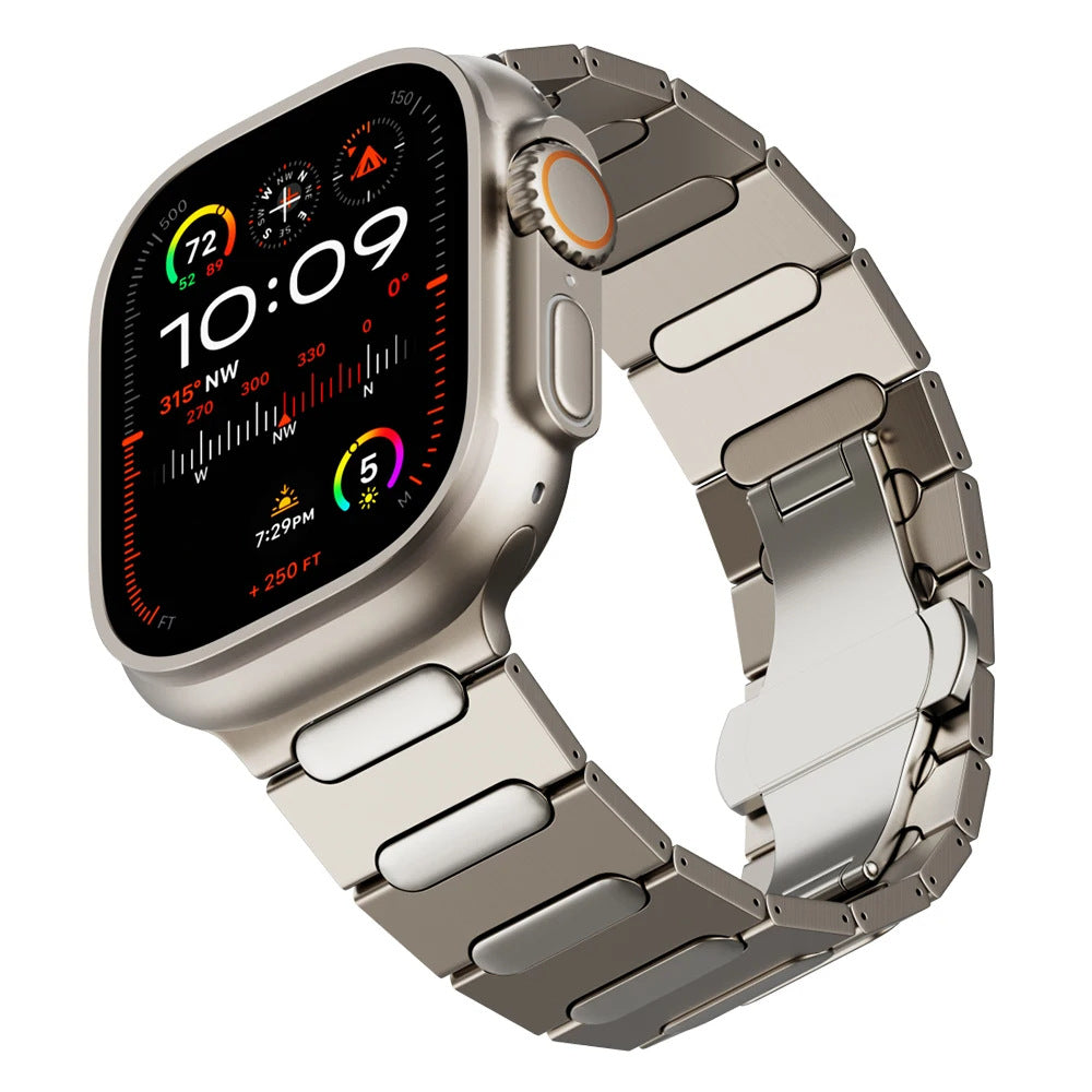 Titanový náramek pro Apple Watch Ultra 1/2, zapínání Aureon Butterfly