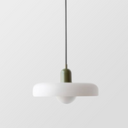 Aurelo Bauhaus-Style Pendant Light With Colored Glass Shade
