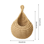 Coș suspendat, iută împletită manual, accent decorativ rustic boho pentru casă