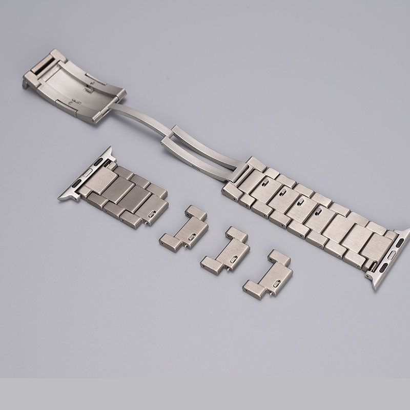 Bracelete de relógio Gravitiq de titânio de grau 2 para Apple Watch, fecho magnético