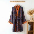 Szlafrok kimono, wygoda z czystej bawełny, damski styl retro