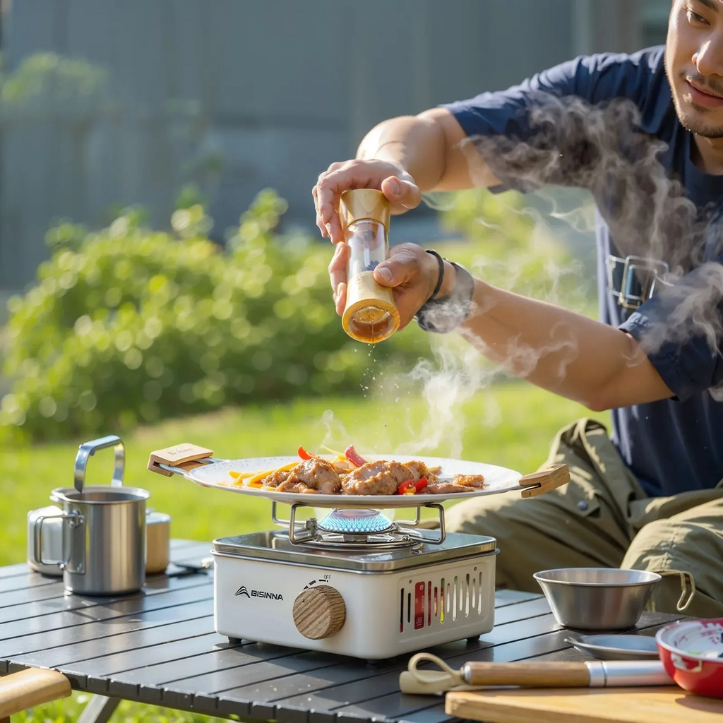 Kompaktowa kuchenka gazowa TerraFlame 2800 W do biwakowania i gotowania na świeżym powietrzu