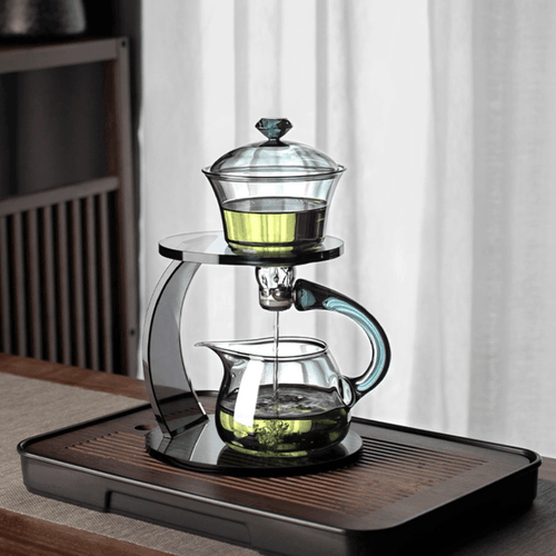 Arielle Glass Tea Brewing Set With Magnetic Auto-Dispensing Teapot