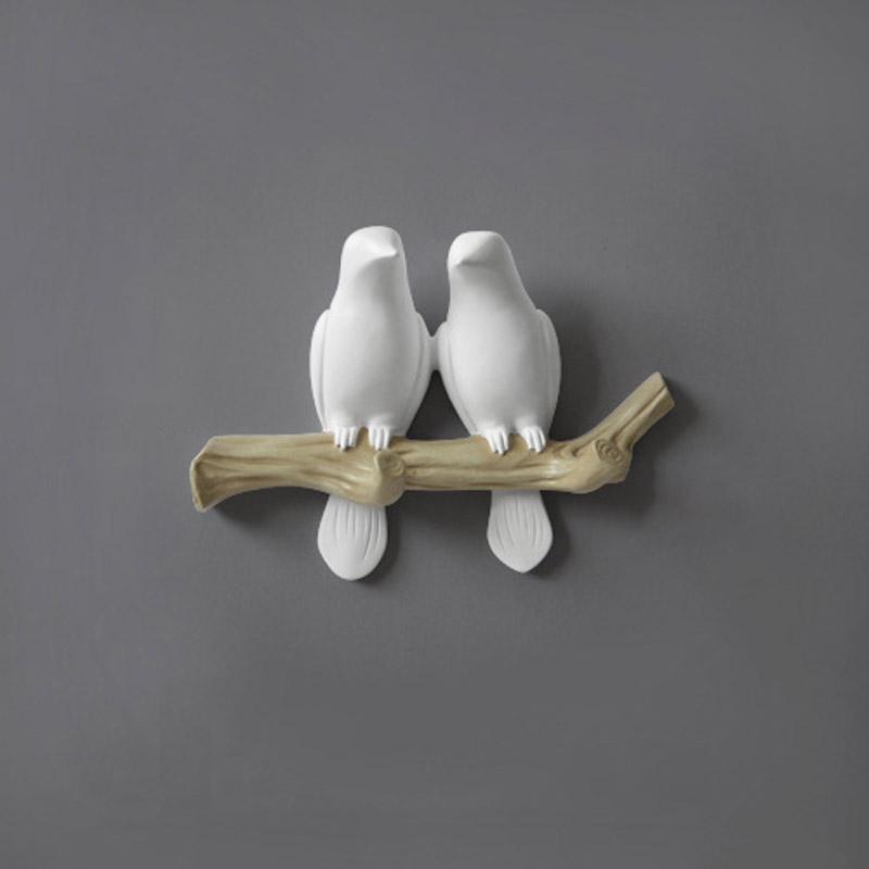 Liora Resin Wall Hook, Bird Branch Design for Coats & Scarves