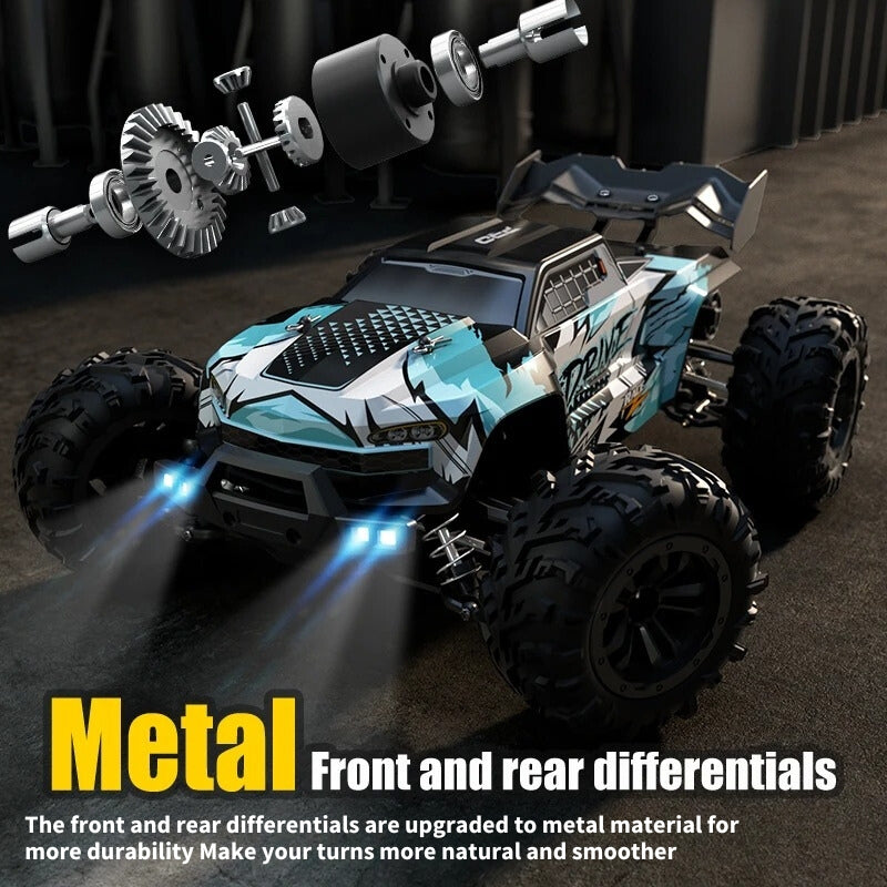RC terénní truck StormRift 4WD v měřítku 1:16 s LED osvětlením a dálkovým ovládáním pro jízdu v noci
