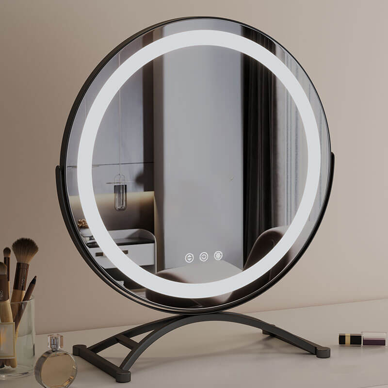 Dimmable LED Vanity Mirror, 360° Rotation, Touch Control, 15.8 In