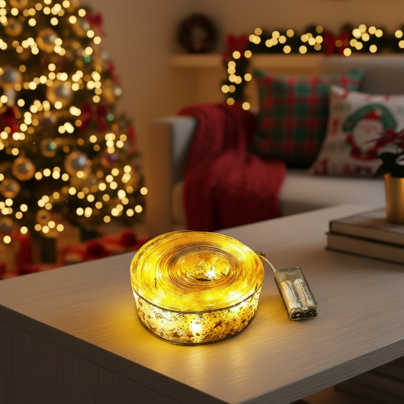 Dobbeltlags LED-lysslynge for juletre - Fioriscas