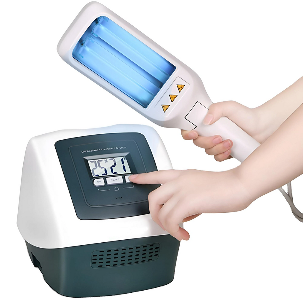 Fototerapeutická lampa NovaLux s UVB zářením na vitiligo, lupénku a ekzém