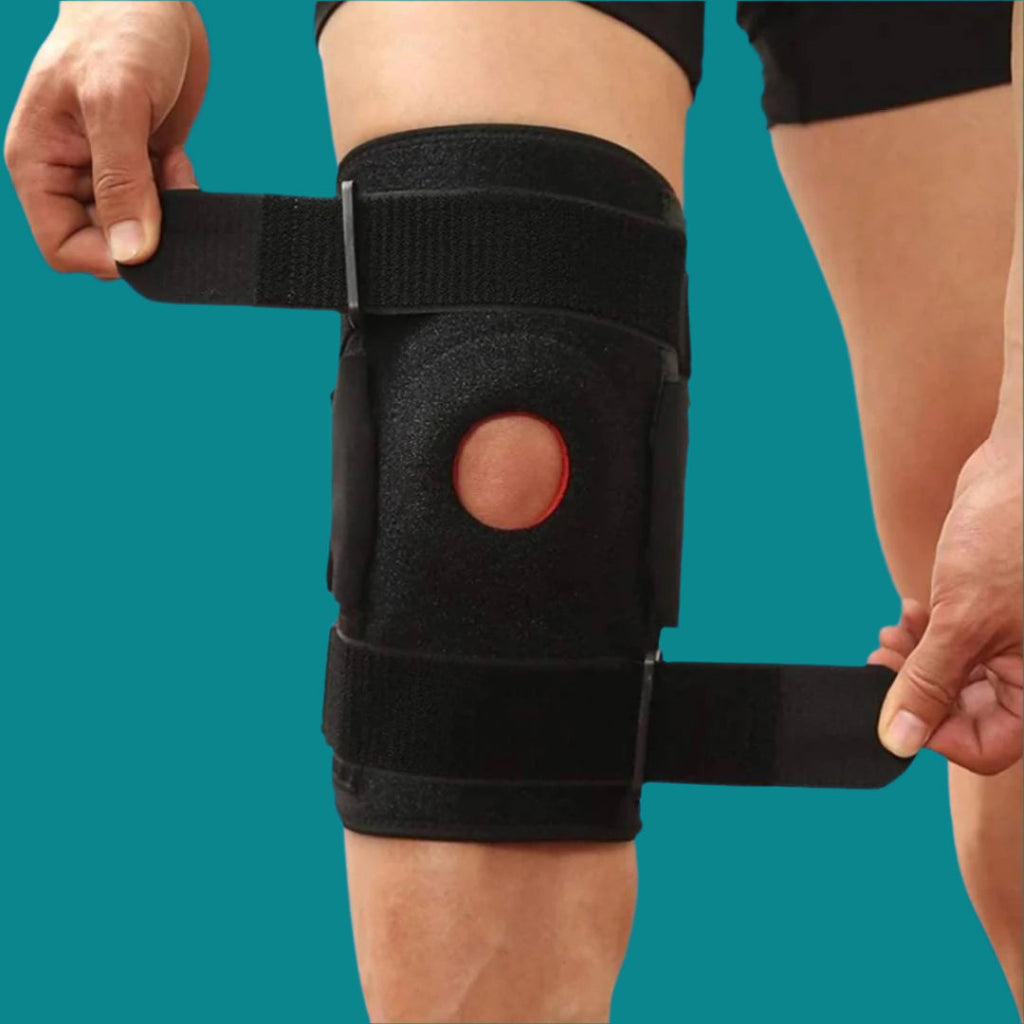 OrthoSustain-Knieorthese mit offener Patella und Doppelscharnieren für aktive Bewegung