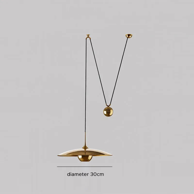 Pyra Minimalist Metal Pendant Light, Gold | Fioriscas