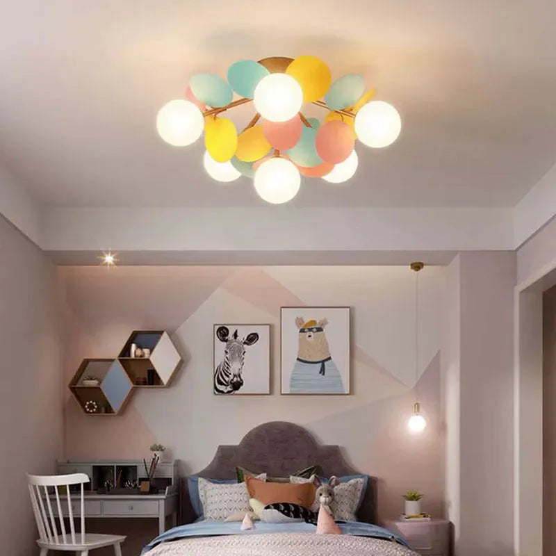 Aria Modern Bubble Cluster Ceiling Light, Colorful | Fioriscas
