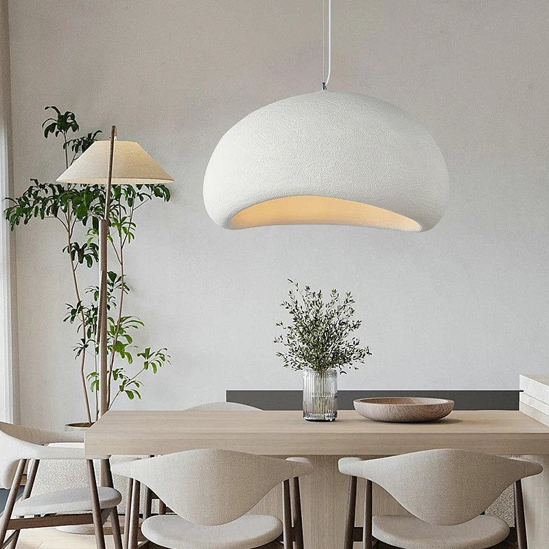 Lampada a sospensione a ciotola in stile Wabi Sabi, plafoniera LED regolabile