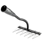 ThriveGard Steel-Tooth Garden Weeding Rake, Ergonomic Adjustable Grip