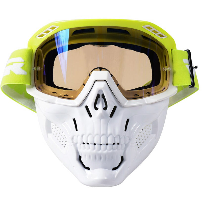 SpectraRider Motorcycle Goggles, Impact-Resistant PC Lens, Removable Mask
