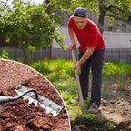 ThriveGard Steel-Tooth Garden Weeding Rake, Ergonomic Adjustable Grip