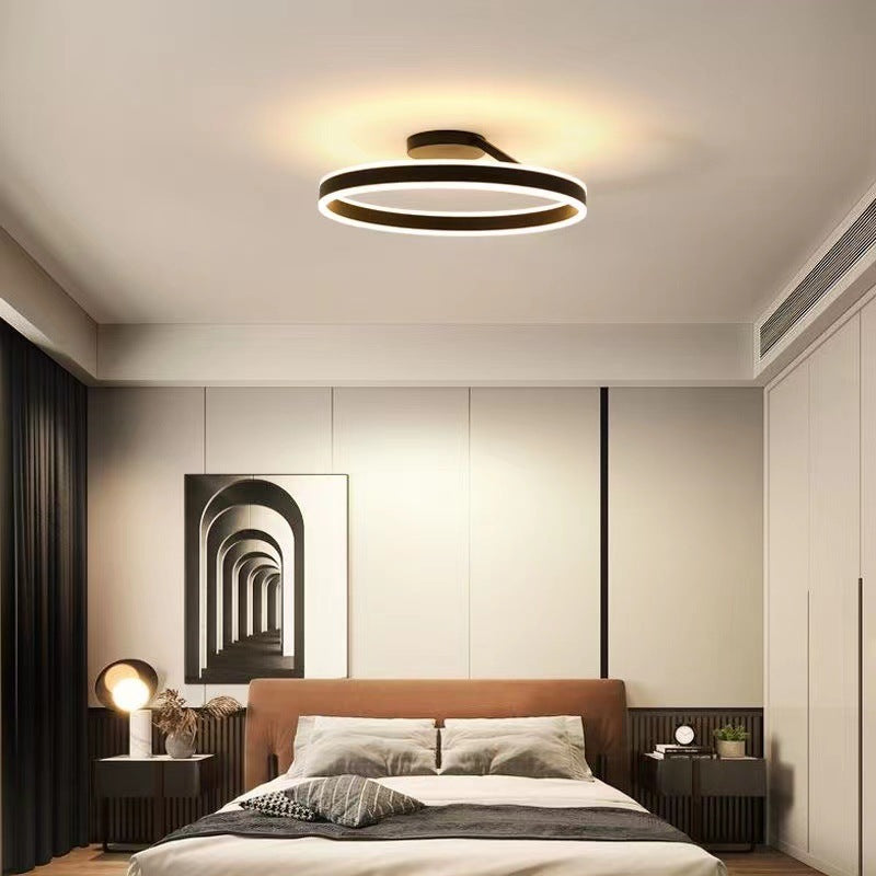 LumaAura Gold-Finish LED Ceiling Light, Black or White Trim, 2 Sizes