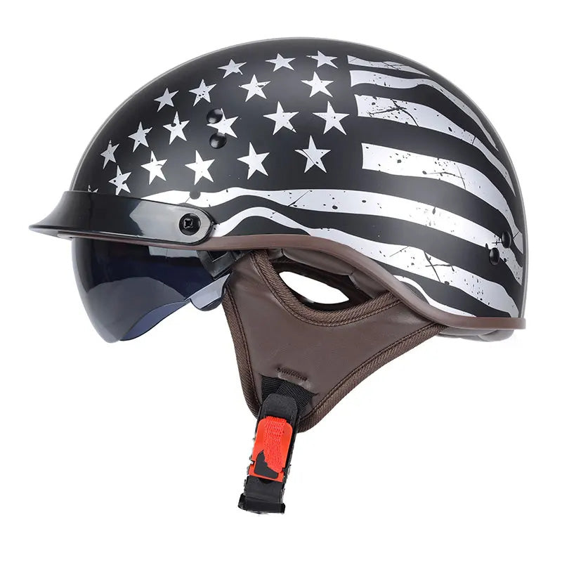 AeroShield Street Helmet With Flip-Down UV Visor, DOT-Approved ABS Shell