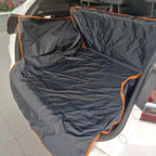 Cama-asiento de coche para perros con arnés de seguridad y bordes elevados, para perros medianos y grandes