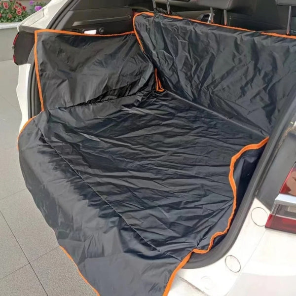 Cama-asiento de coche para perros con arnés de seguridad y bordes elevados, para perros medianos y grandes