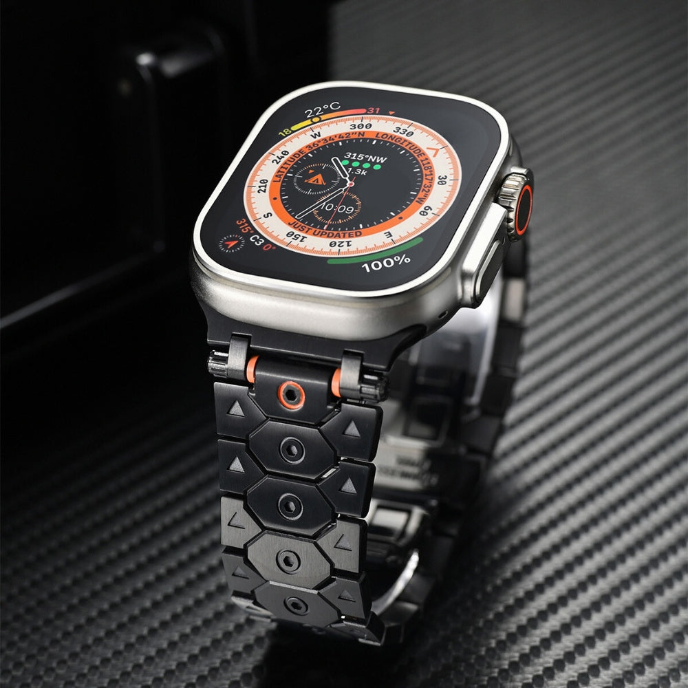 Vantira FusionX Titanium Apple Watch-rem, sekskantet led-design