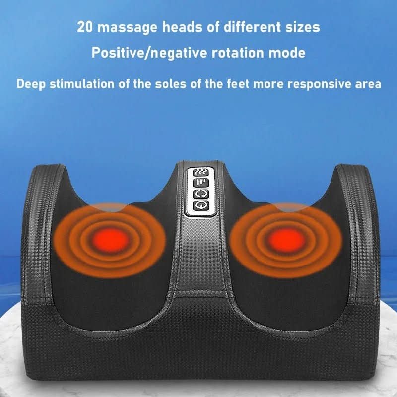 Massajador de pés shiatsu de luxo com função de calor | 12 bolas de massagem 3D e temporizador - Fioriscas