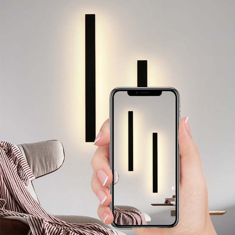 Elegante aplique de parede preto, luz LED Nyx para paredes exteriores