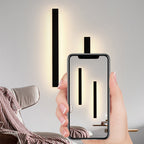 Elegante aplique de parede preto, luz LED Nyx para paredes exteriores