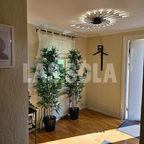 Asterra Albina Metal & Acrylic Flush Ceiling Light, 12W to 42W LED