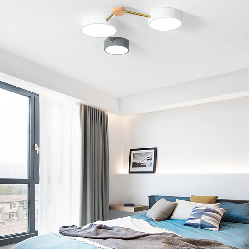 Arisha Modern LED Ceiling Light Log Living Room Bedroom White Grey | Fioriscas