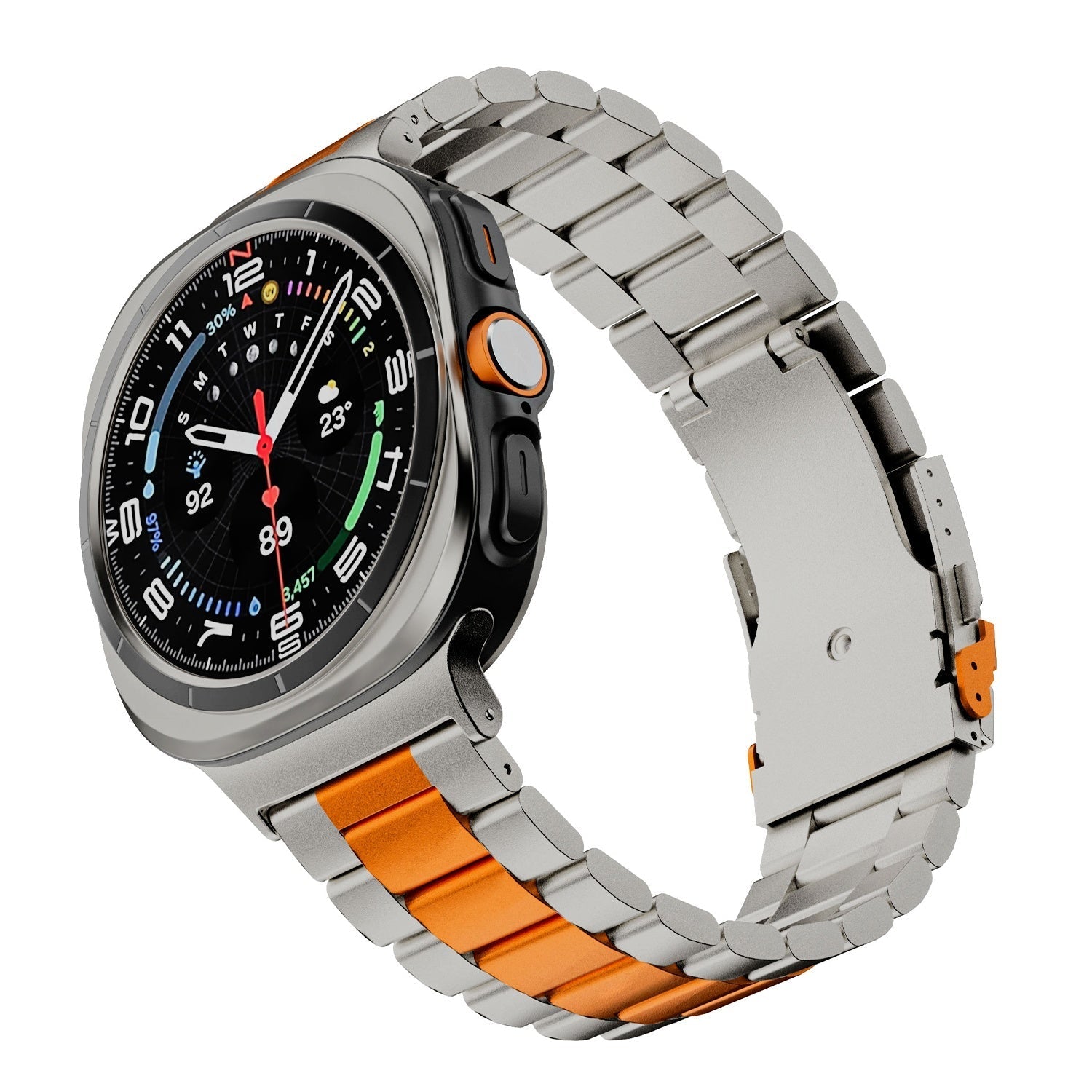 Aurex Titan-Uhrenarmband für Samsung Galaxy Watch Ultra, Faltschließe
